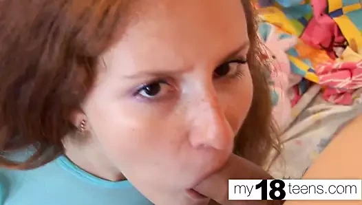 My18teens - sürtük oral seks ve kahrolası büyük çük - cumshot