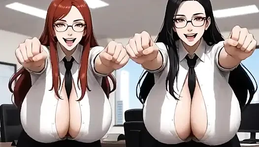 Komik büyük memeli ofis, ai animasyon