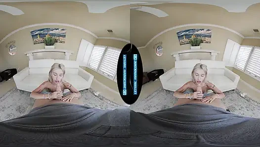 Ölümcül sert sanal gerçeklik - sevimli, yeni bekar spinner emma rose yarağına atlıyor