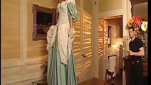 Balon götlü sarışın Alman ateşli anne klasik olarak büyük yarağa biniyor