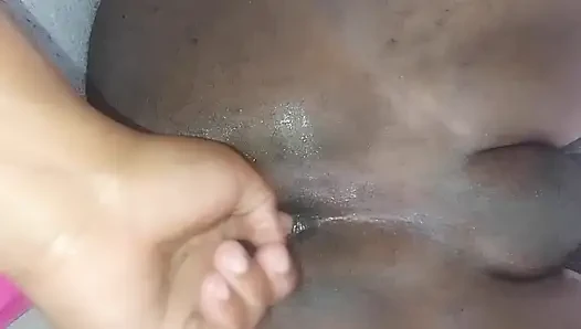 FINGERING HIS ASSHOLE AND MILKING HIS PROSTATE
