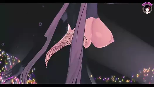 İri göğüslü orta yaşlı seksi kadın dans ediyor + dildo yarağıyla sikiliyor (3 boyutlu hentai)