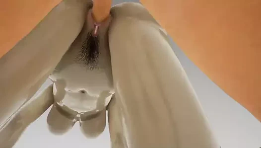 Büyük göğüslü güzel bir kız ve kaslı bir adamla hentai 18+