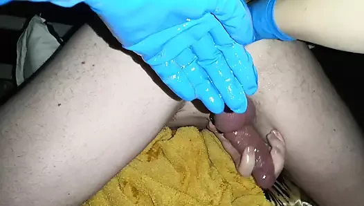 Sadece anal yumruk sokma ve boşalma