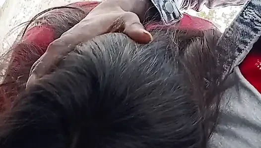 Kız arkadaşla bahçede gerçek seks