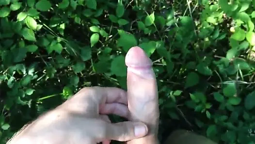 Mastürbasyon, inilti ve ormanda cum çekim #4