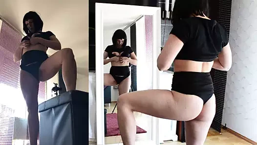 Yvee masterbate ayakta 2