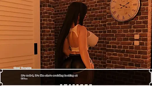 Tifa'nın karanlık cenneti: adam kız arkadaşının büyük zenci yarağını yalayıp yüzüne boşalmasının porno videosunu izliyor ep.20