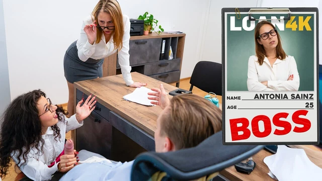 LOAN4K. Миссис Босс застукал ее пизду за сексом и прыгнул на его член сразу после