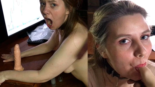 Seksi yeni orta yaşlı seksi sekreter kötü bir iş yaptı ve büyük bir yarakla cezalandırıldı, döl yutuyor - lovessie