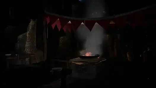 Косплей-модель с большими сиськами 3D впервые занимается анальным сексом в гэнгбэнге