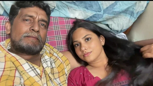Busty babe helps her Horny Step Grandpa and playing with Huge Fat Cock