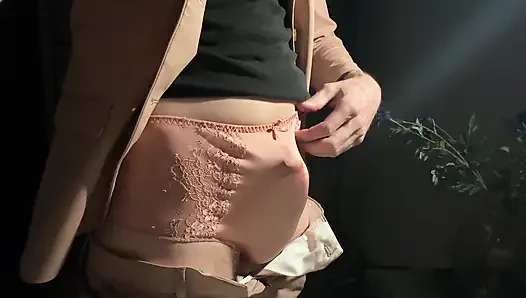 Pembeli erkekler - saten külot gizli servis