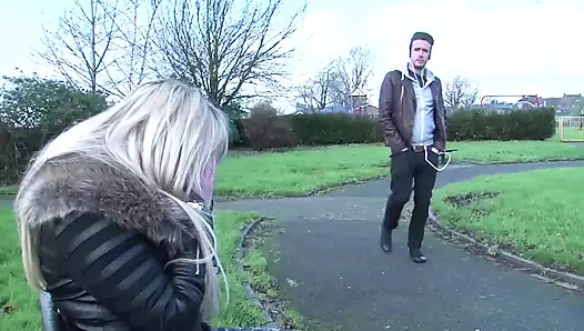 Shy wife Brittany Bardot takes the massive cock of Luke Hotrod for a ride