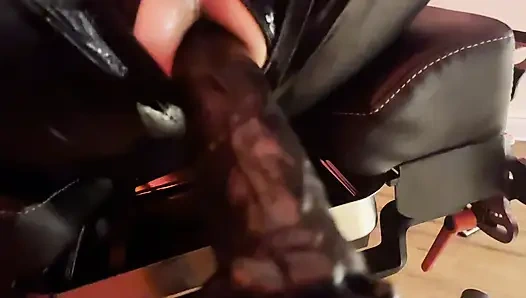 Big rubber cock in ass