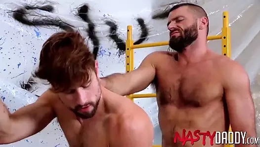 Nastydaddy sakallı iri parça jake morgan barebacks çizdi dixon