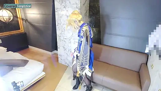 Cosplayer güzellik unutulmaz kimyayı birlikte geride bırakarak yoğun bir özel buluşmayı paylaşıyor