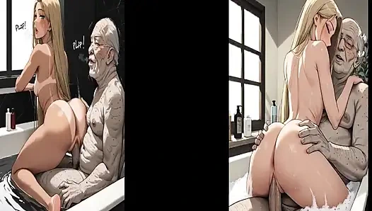 Azgın yaşlı musty man masum travesti kızı küçük sıkı pembe götünden ilk kez sikiyor. YAPAY ZEKA OLUŞTURULDU