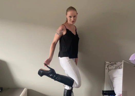 Dirtier than ever! Totally kinky denim boot piss!