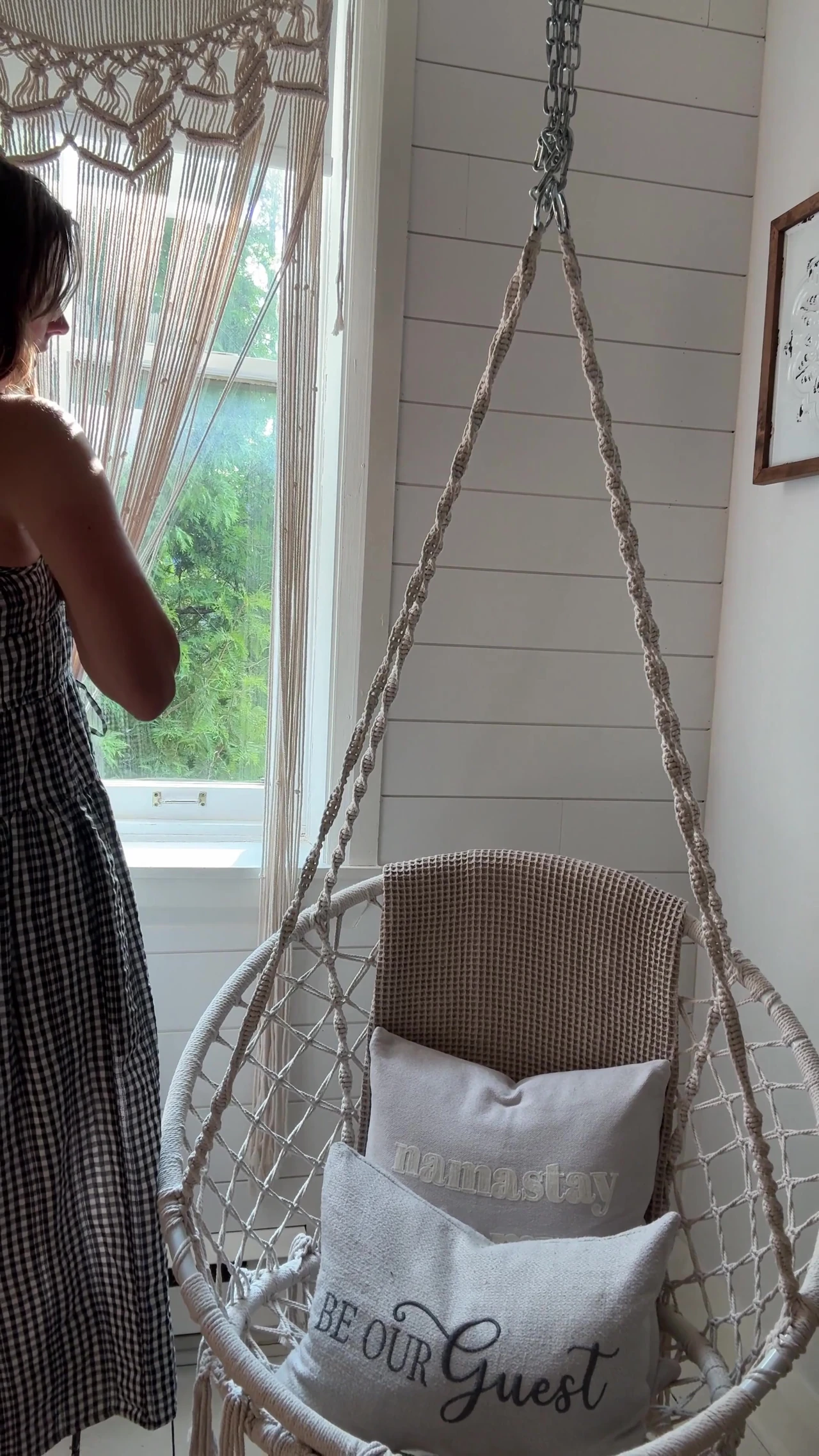 Having Some Fun in the Swing Chair! Hard Orgasm!
