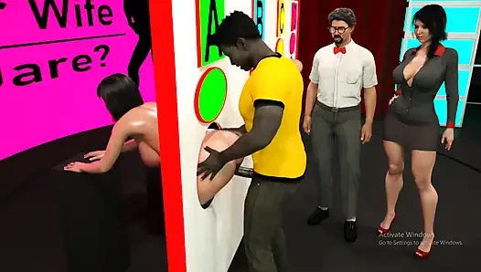 Vadideki Lily: kocası karısının büyük zenci yarağı tarafından televizyonda sikilmesini izliyor