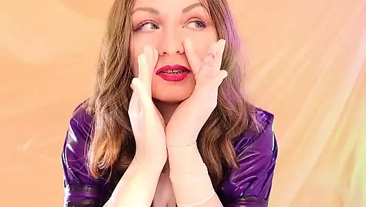 Asmr - cerrahi eldivenler 31 talimatı, lateks orta yaşlı seksi kadın üstsüz snaps ile baştan çıkarıyor - arya grander