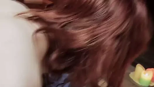 ince piliç masajdan sonra genç adamla eğlenir