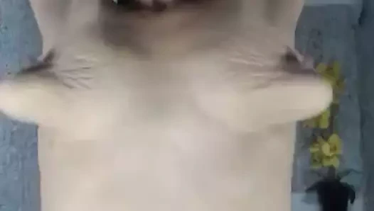 Mükemmel boş sarkık göğüsler sallamak (kısa video)