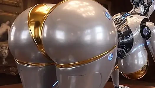 Tombul seks robotu büyük bir yarağa nasıl binilmeyi gösteriyor