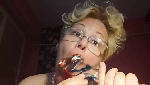 külotlu çorap, fışkırtma, cam yapay penis