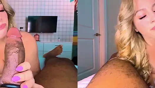 Vr 3d - büyük memeli orta yaşlı seksi kadın büyük zenci yarağını emiyor ve sikiyor