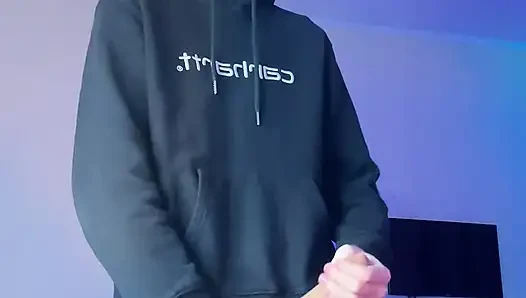 Skinny Boy Holding Back a Huge Cumshot Until It Hurts