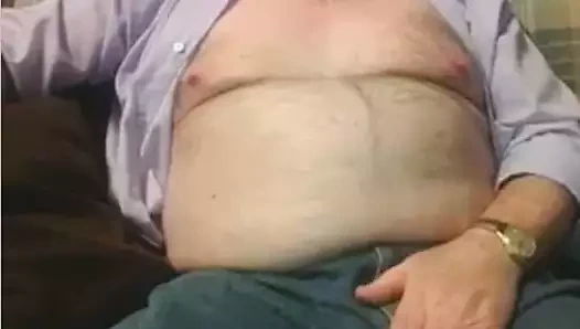büyükbaba gösteri üzerinde cam