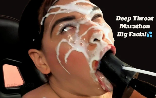 Maraton Boğazında Derin Boğaz Sert "Mutlu Son Güzel Yüzüme Cum"