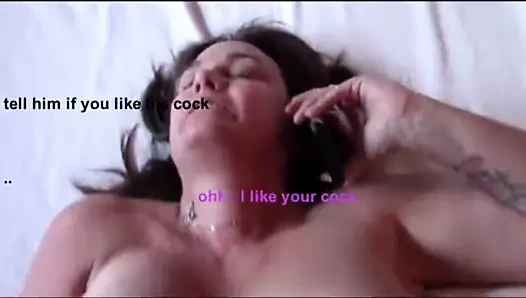 Karısı becerdin ve aldatmak kocasına telefonda konuşuyor