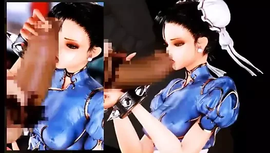 Chun li büyük horoz için bir sürtük!