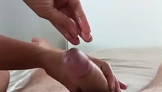Asian oil dick massage with happy end - POV passionate handjob (Trailer)