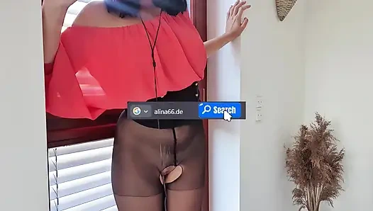 Kadın egemenliği külotlu çorap amcıkla mastürbasyon (Almanca 31 talimatı)