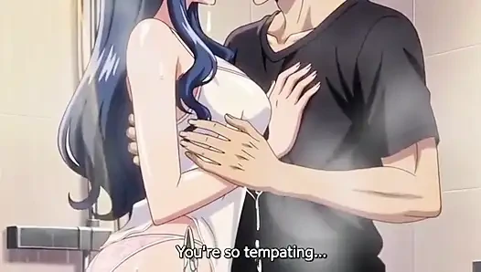 Stepbrother watch stepsister while she is taking shower 3D Anime