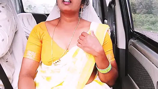 Hintli araba seksi. Ev hizmetçisi ev sahibiyle sikişmeye çalışıyor. Telugu edepsizce konuşuyor.