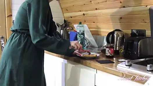 Wanilianna çorap mutfak dağınık mastürbasyon