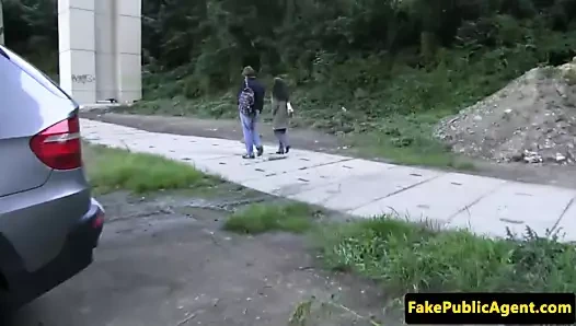 Pickedup Fransız amatör çarptım açık havada