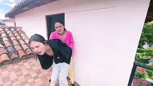 A quick with my best friend in public