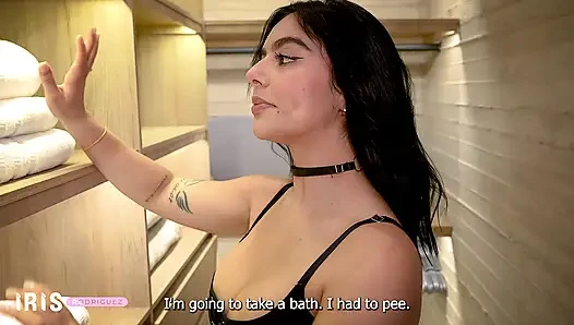 The stepbrother has sex with his stepsister before her boyfriend arrives. Iris Rodriguez & Danner Mendez