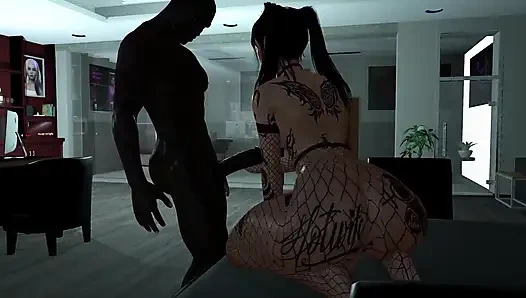 Gotik femboy büyük zenci seviyor (femboy seks)