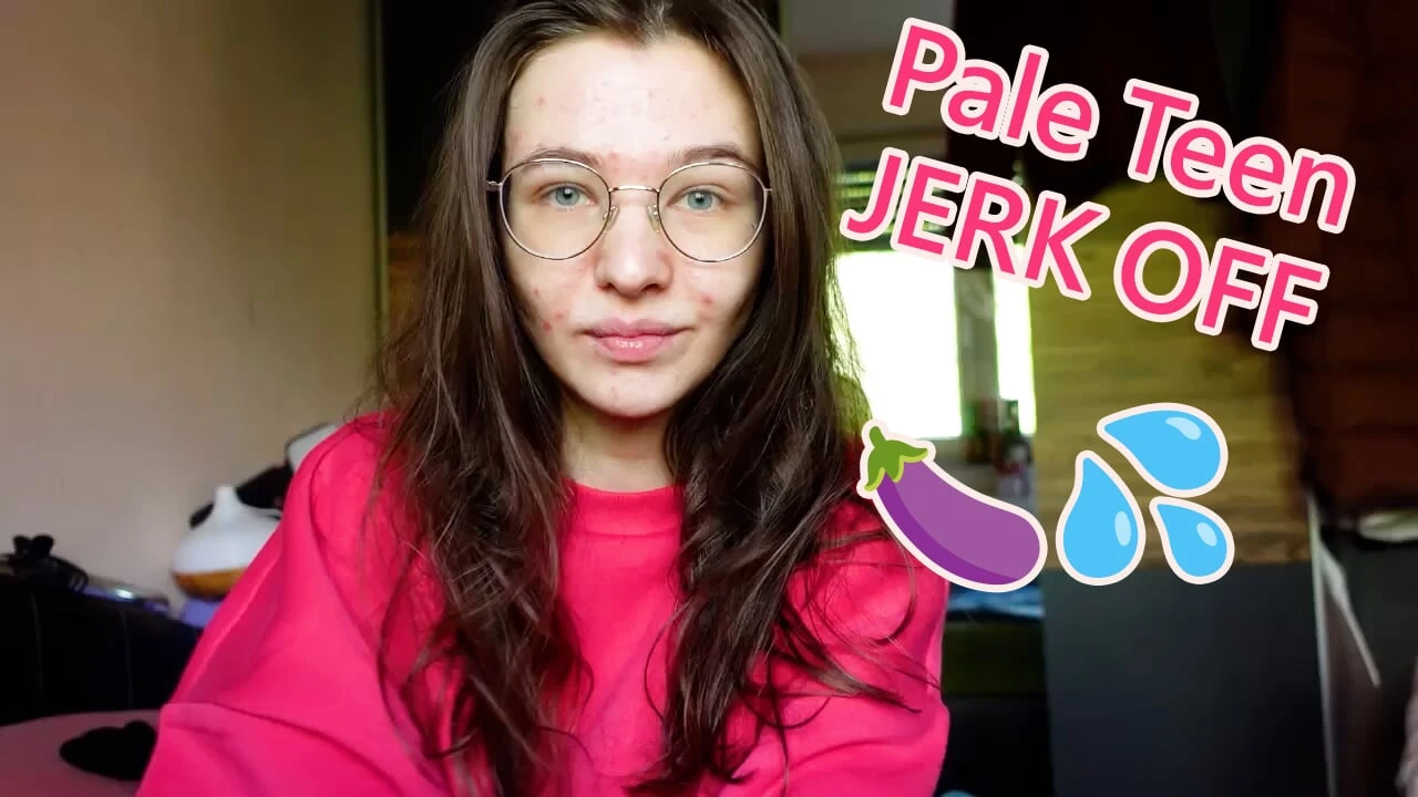 Pale Teen Girl gives perfect Jerk of Instruction JOI