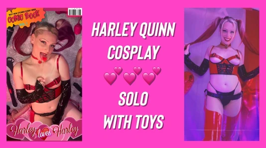 Harley, Harley💕Quinn cosplay-solo sikiş olarak HARLEY Ava Crush'ı seviyor