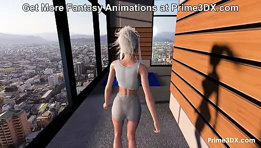 Futanari Gym Domination: Buff guy gets intensely pleasured by hung futa in a sweaty workout session at Prime3DX