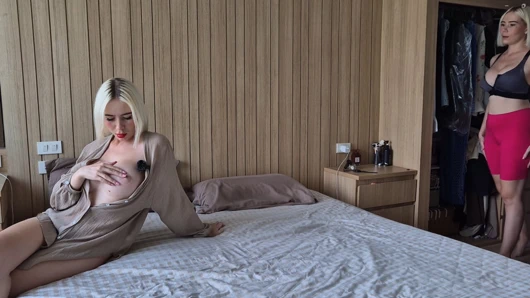 Caught Masturbating by Her Roommate - Girl Watches & Joins for Intense Orgasm Together. Caught Her Masturbating - Ended Up C