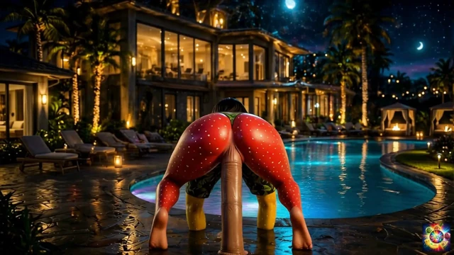 Yıldızların altında havuz başı tutkusu - ai hentai asmr